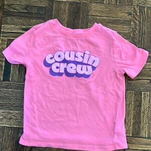 Old Navy Pink and Purple Cousin Crew T-Shirt